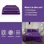 Satin Sheet Set 2000TC Queen 4pc - Purple alternate 3