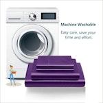 Satin Sheet Set 2000TC Queen 4pc - Purple alternate 4