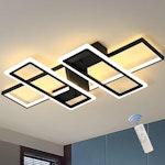 80W LED Modern Ceiling Light & Chandelier, Black thumbnail