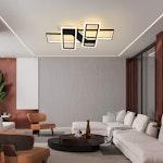 80W LED Modern Ceiling Light & Chandelier, Black alternate 3