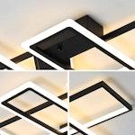 80W LED Modern Ceiling Light & Chandelier, Black alternate 7