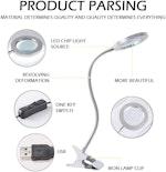 LED 8X Magnifying Lamp with Clamp & USB Plug alternate 8