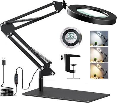 5X Magnifying Desk Lamp with Light Stand cover