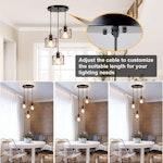 Vintage 3-Light Pendant Light - E27 Base alternate 2