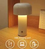 Portable Industrial Grey LED Table Lamp alternate 7