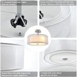 Vintage Double Drum Ceiling Light Fixture alternate 6