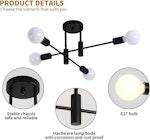 Mid Century Rustic Sputnik Ceiling Light alternate 5