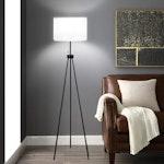 LED Floor Lamp, 3 Color Temp, Linen Shade alternate 2
