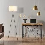 LED Floor Lamp, 3 Color Temp, Linen Shade alternate 3