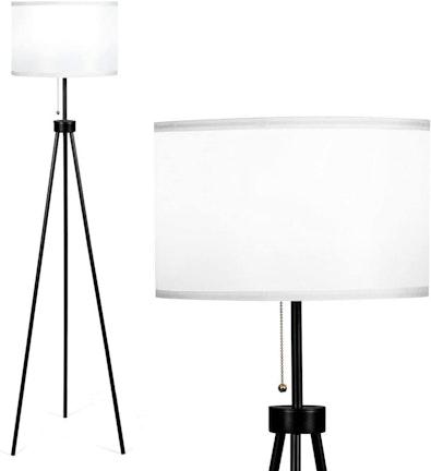 LED Floor Lamp, 3 Color Temp, Linen Shade cover