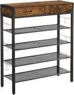 Industrial Shoe Rack with Drawers & Shelves thumbnail