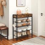 Industrial Shoe Rack with Drawers & Shelves alternate 4