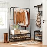 Heavy Duty Clothes Rack with Shelves & S Hooks alternate 1