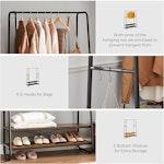 Heavy Duty Clothes Rack with Shelves & S Hooks alternate 2