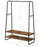 Heavy Duty Clothes Rack with Shelves & S Hooks alternate 5