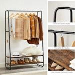 Heavy Duty Clothes Rack with Shelves & S Hooks alternate 6