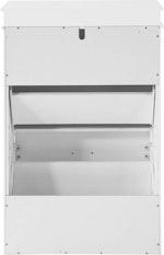 White Shoe Cabinet with 2 Tilt-Out Drawers alternate 6