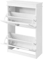 White Shoe Cabinet with 2 Tilt-Out Drawers alternate 1