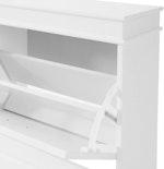 White Shoe Cabinet with 2 Tilt-Out Drawers alternate 2