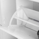 White Shoe Cabinet with 2 Tilt-Out Drawers alternate 3