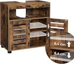 Rustic Brown Bathroom Vanity with Adjustable Shelf alternate 4