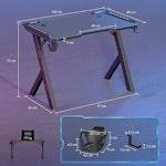 Compact Carbon Fiber Gaming Desk 100x60cm alternate 3
