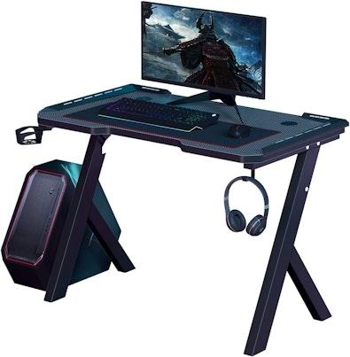 Compact Carbon Fiber Gaming Desk 100x60cm cover