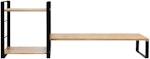 Bamboo 2-Tier Monitor & Laptop Stand with Storage alternate 1