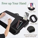Portable Laptop Desk, Device Slot & Mouse Pad 43cm alternate 3