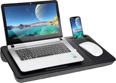 Portable Laptop Desk, Device Slot & Mouse Pad 40cm cover