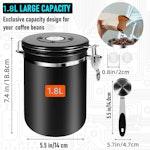 1.8L Airtight Stainless Coffee Container alternate 2