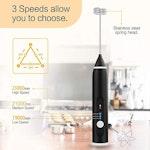 VIKUS Rechargeable Electric Milk Frother 3-Speed alternate 2