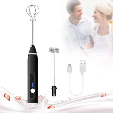 VIKUS Rechargeable Electric Milk Frother 3-Speed cover