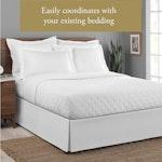 Queen Pleated Bed Skirt, 36 cm Drop, White alternate 3