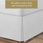 Queen Pleated Bed Skirt, 36 cm Drop, White alternate 4