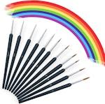 11 Pc Miniature Paint Brush Set for Acrylic & Oil alternate 4
