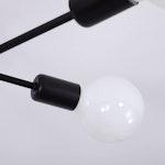 6-Light Mid-Century Modern Lamp, Black alternate 6