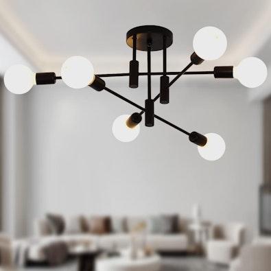 6-Light Mid-Century Modern Lamp, Black cover