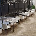 Grey Marble Square Dining Table 80cm alternate 1