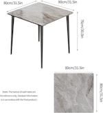 Grey Marble Square Dining Table 80cm alternate 6