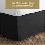 King Black Pleated Bed Skirt, 36 cm Drop alternate 4