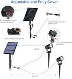 Solar Spot Lights LED 2-in-1, Waterproof IP65 alternate 2