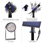 Solar Spotlights 4-Pack, Color Changing alternate 1