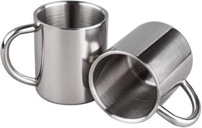 2-Pack 220ml Double-Wall Insulated Coffee Mugs cover