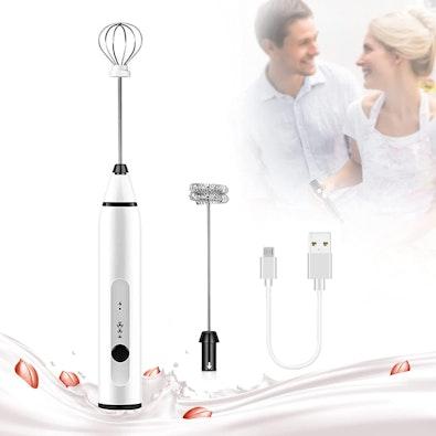 Rechargeable Electric Milk Frother, 3 Speeds cover