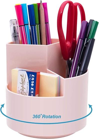 Rotating Multi-Layer Pen Holder - Pink cover
