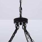 12-Light Rustic Wagon Wheel Chandelier, Black alternate 6