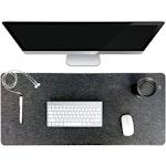 Large Grey Felt Desk Mat for Keyboard
