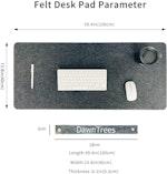 Large Grey Felt Desk Mat for Keyboard alternate 2