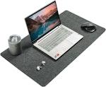 Large Grey Felt Desk Mat for Keyboard alternate 6